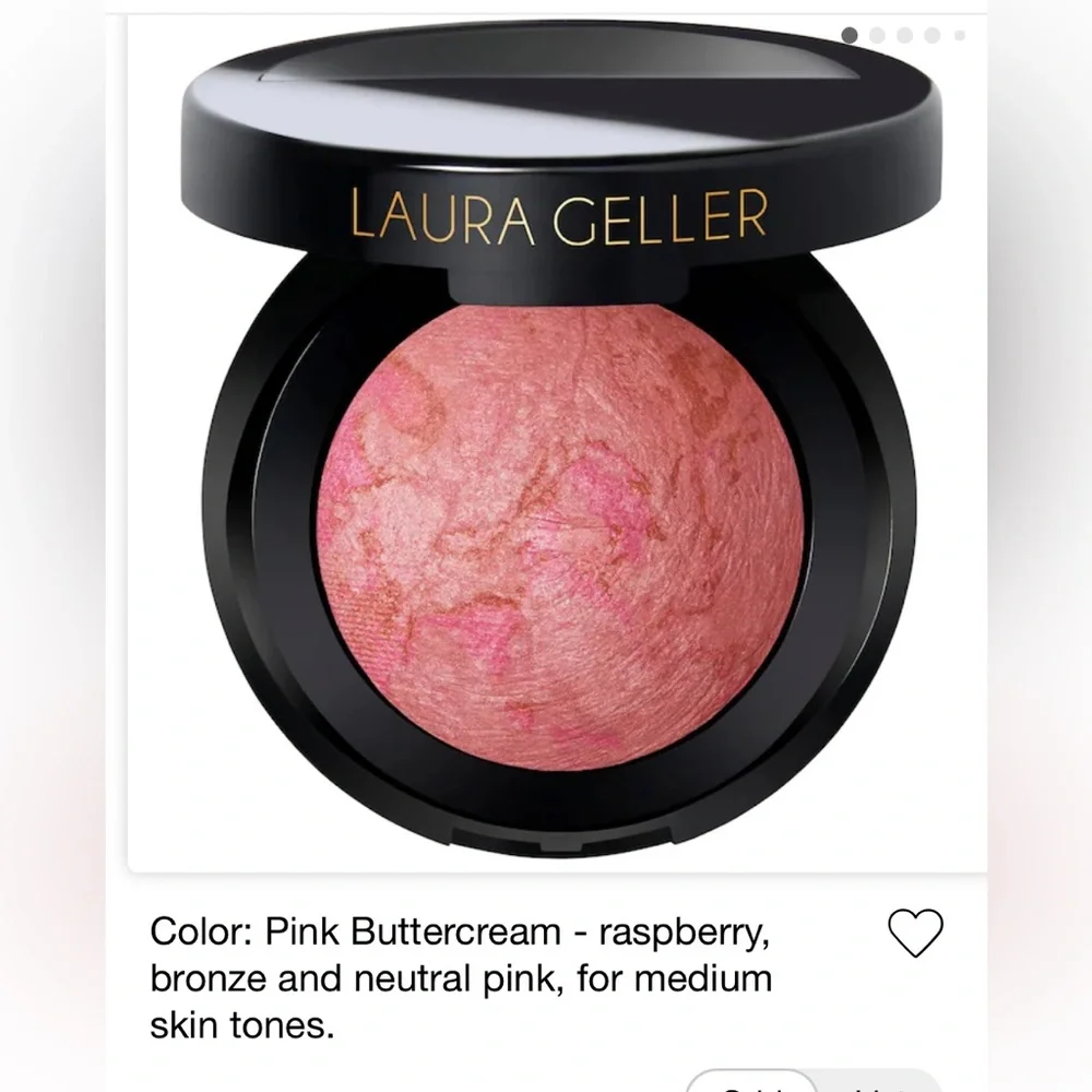 Laura Geller Baked Blush -N- Brighten Pink Buttercream (Made in Italy .
